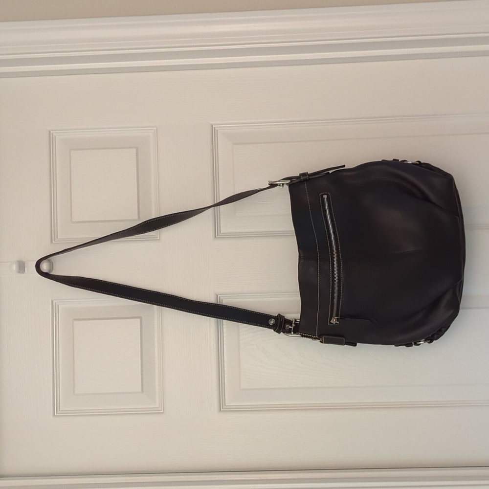 Coach Cross Body Bag A1376-F15064 Black Pebble Leather
